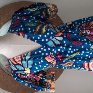 Target Tabitha Blue Floral V-Neck Maxi Dress